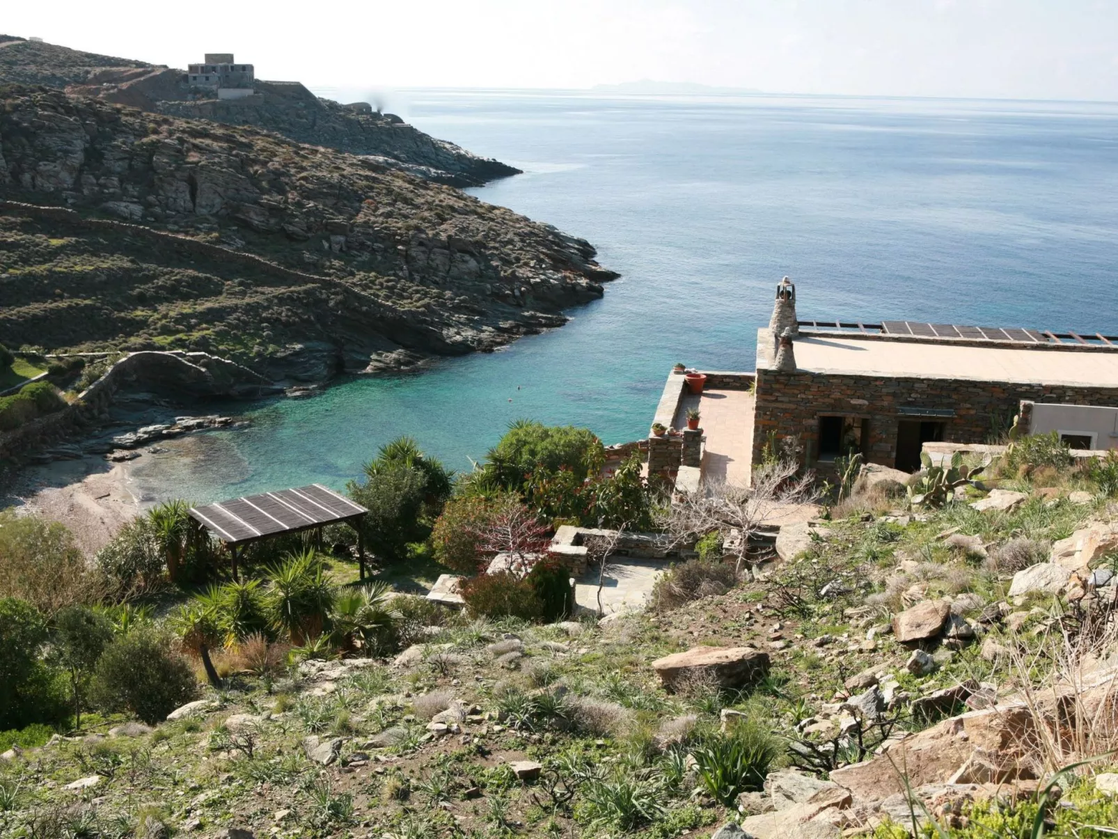Luxuriöse, ruhige Wohnung direkt am Meer - Privatstrand-Buiten