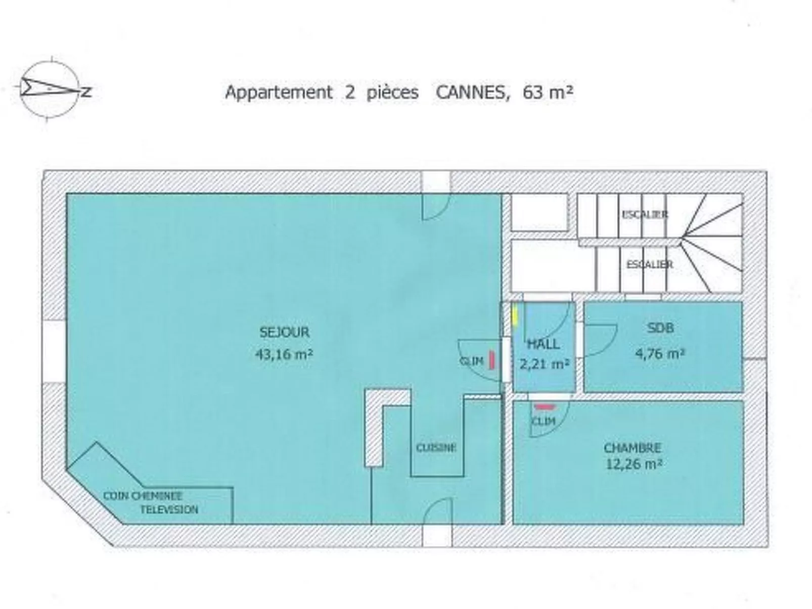 Loftartige Wohnung in ruhiger Lage in Cannes-Binnen