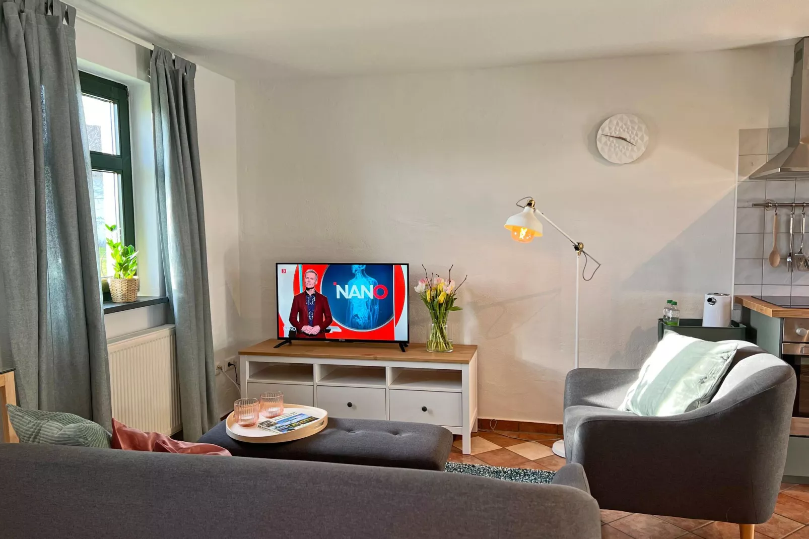 Die Familien Wohnung Wollin-Woonkamer