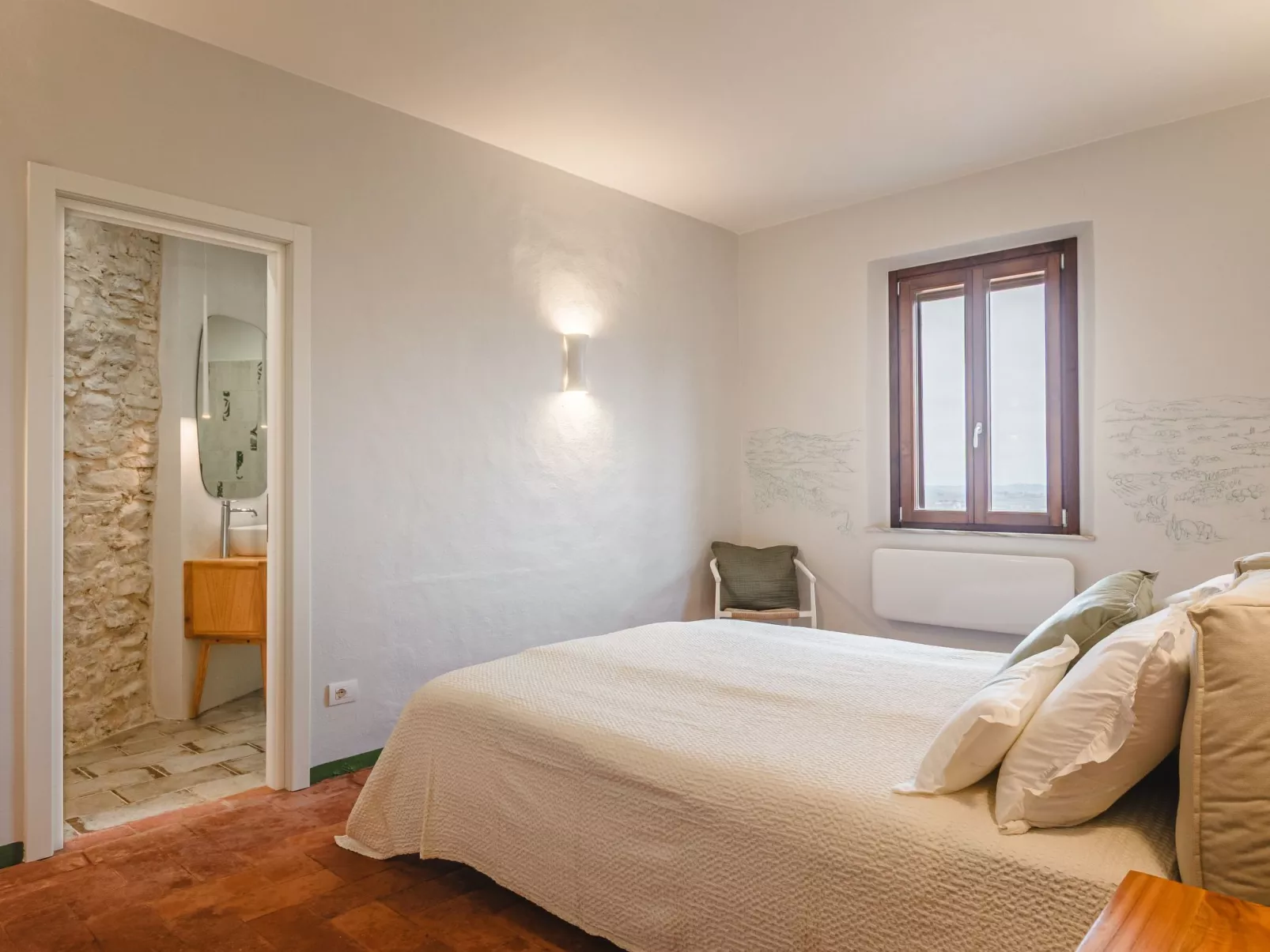 Mittelalterliche toskanische Unterkunft mit Aussicht und geräumigem Bad-Binnen