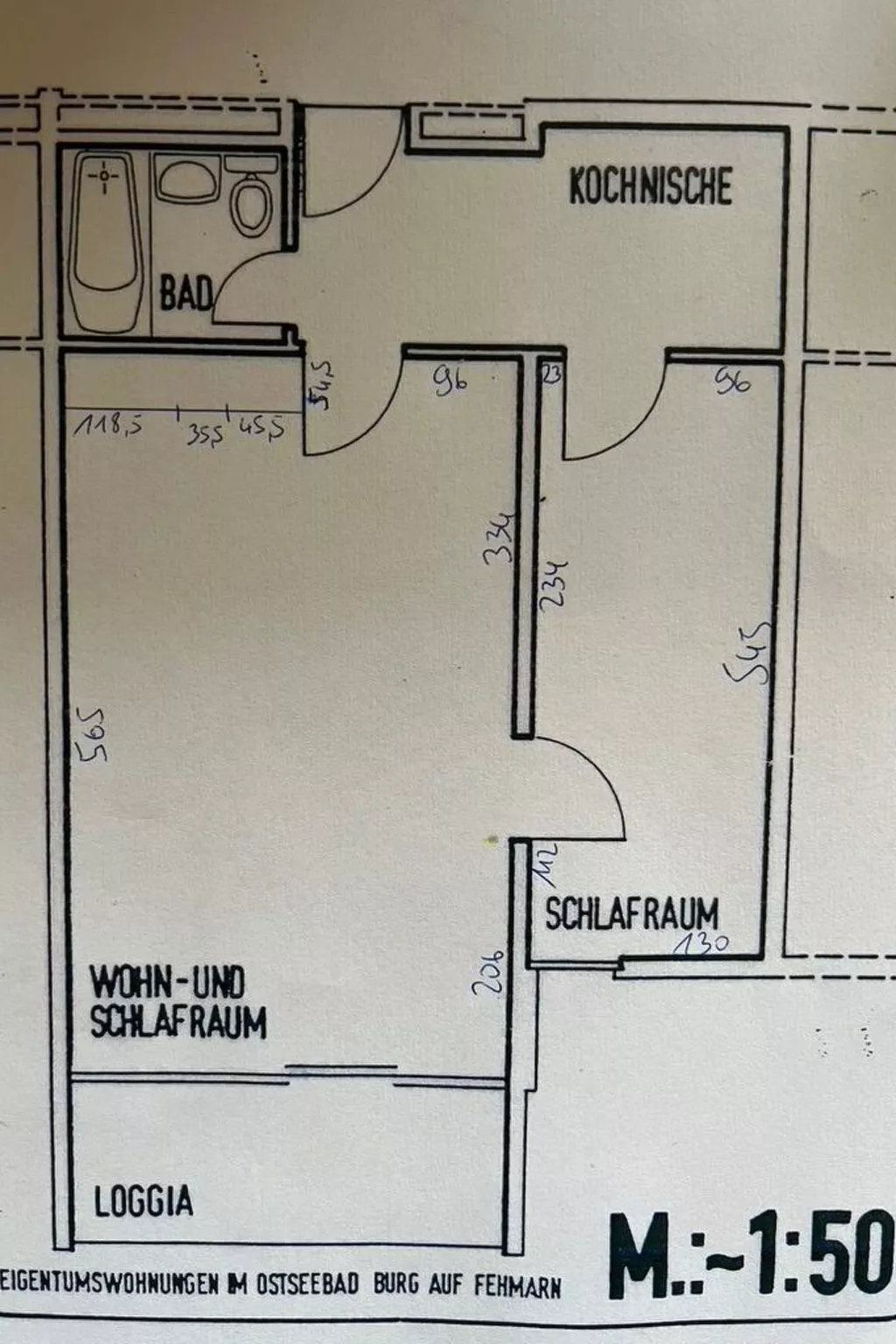 Südbalkon mit Meerblick-Binnen