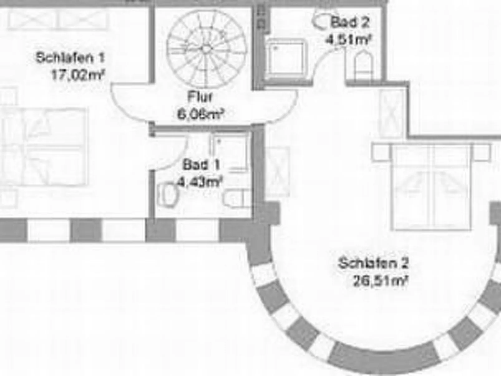 Wohnung im Erdgeschoss des Gutshauses-Binnen