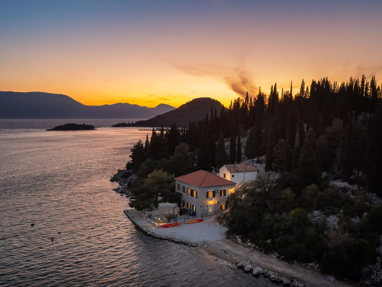 Sonnenaufgang an der Adria - Strandhaus-Buiten