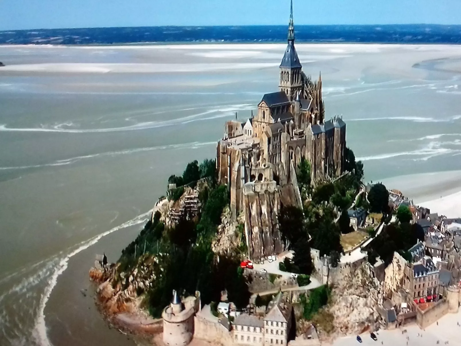 Gite Pamphilienne mit Blick auf Mont Saint Michel-Buiten