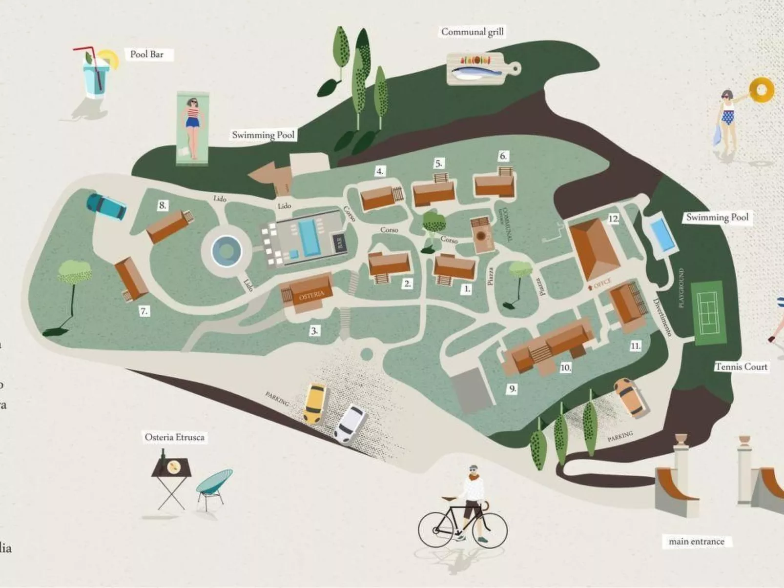 "Villa Aria" mit Gemeinschaftspool-Binnen