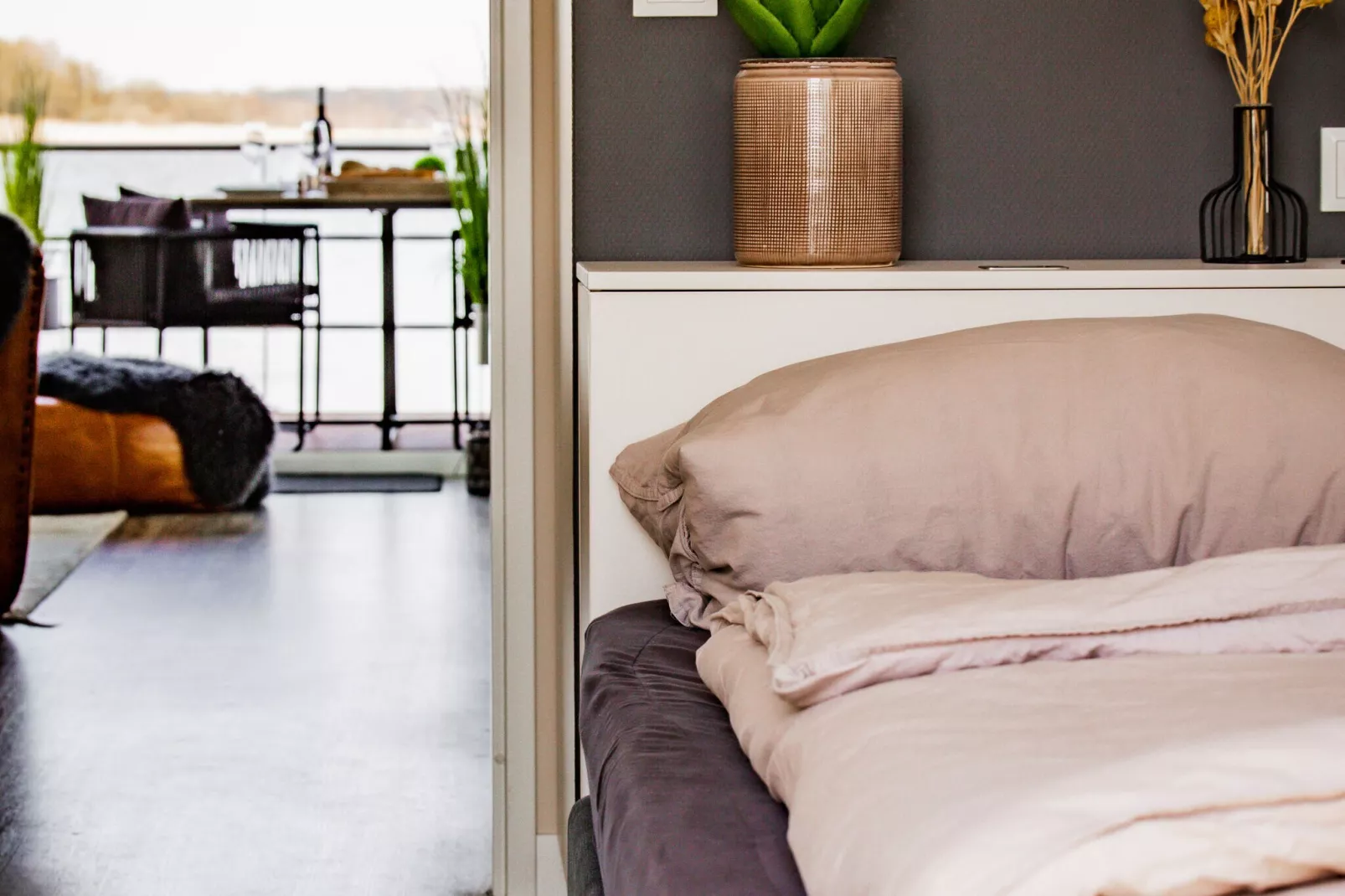 Houseboat Floating House Küstennebel 1 44 m²-Slaapkamer