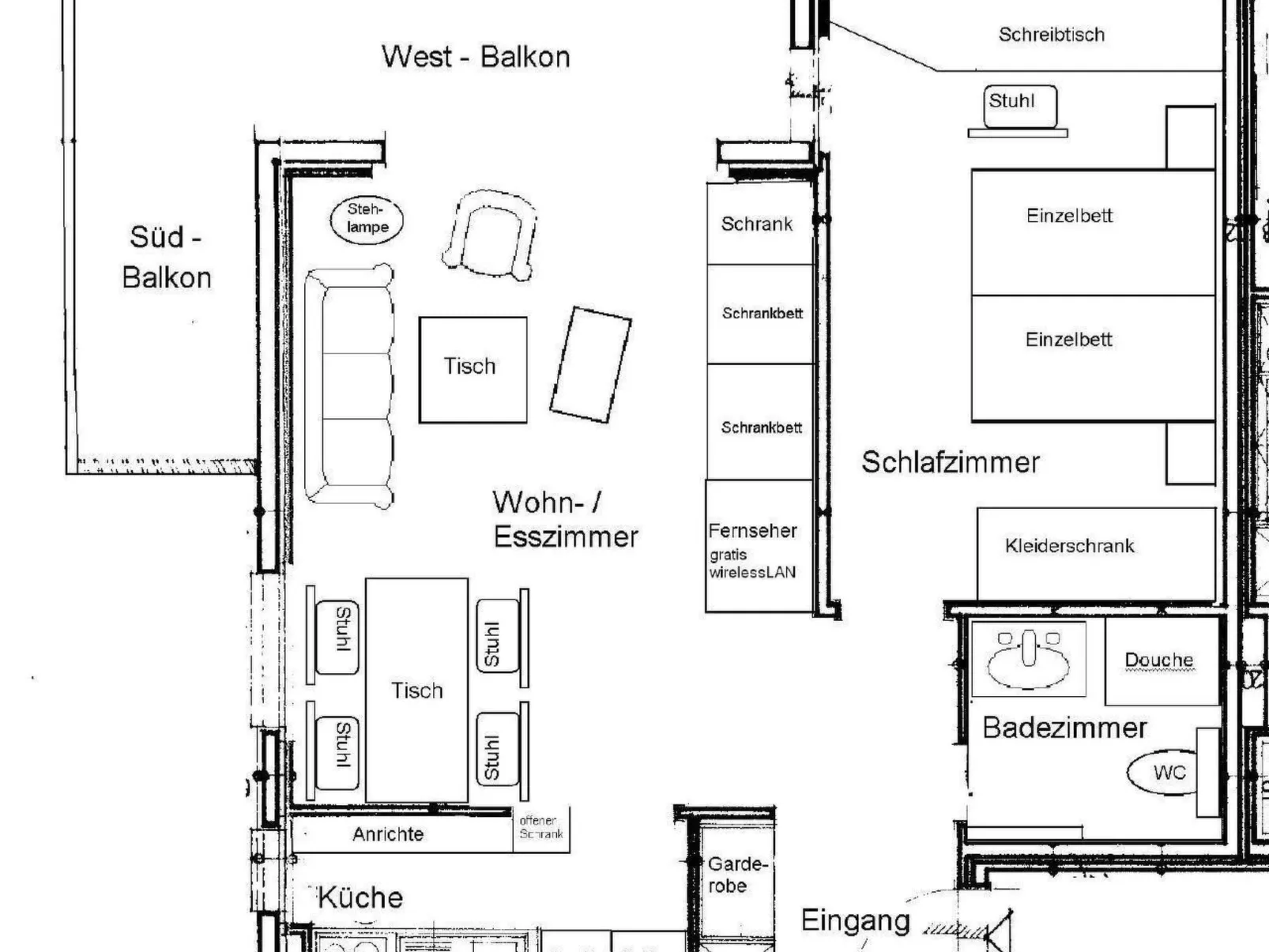 Mit Bergblick-Binnen