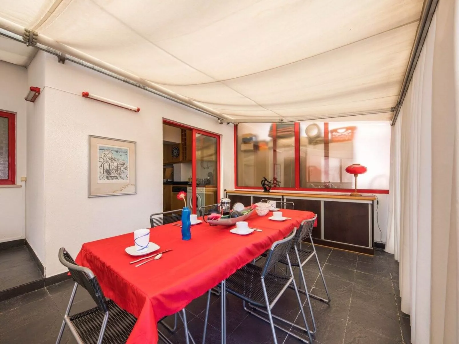 Wohnung mit Terrasse 100m vom Strand entfernt-Binnen