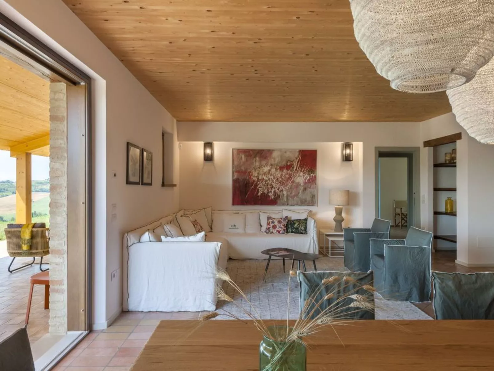 Villa i Gelsi Marche Urlaub, privater Pool-Binnen