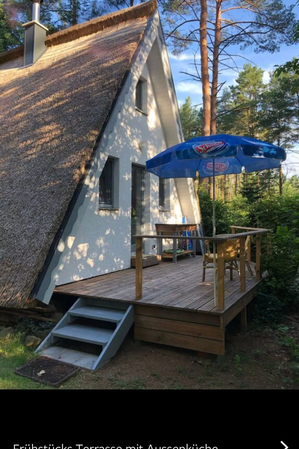 Reetdach Ferienhaus am Lübbesee Sauna Bootsteg neu-Buiten