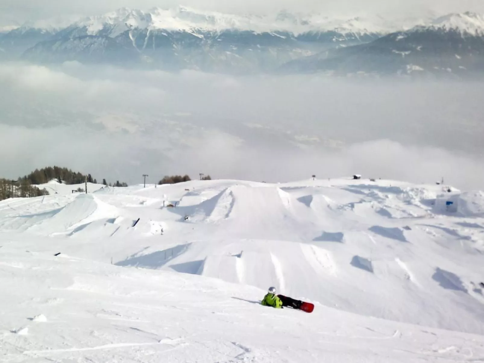 Ski-in Wohnung in Anzere mit Parkplatz-Buiten