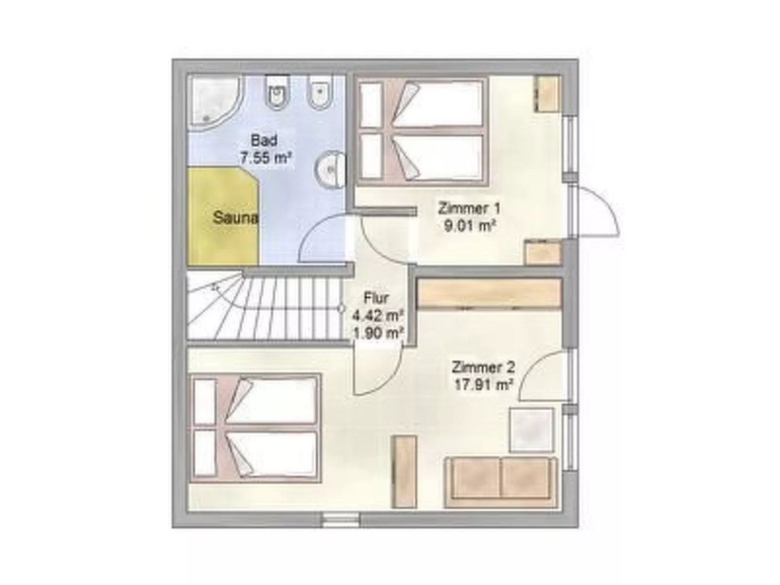 Komfortables Ferienhaus mit eigener Sauna-Binnen