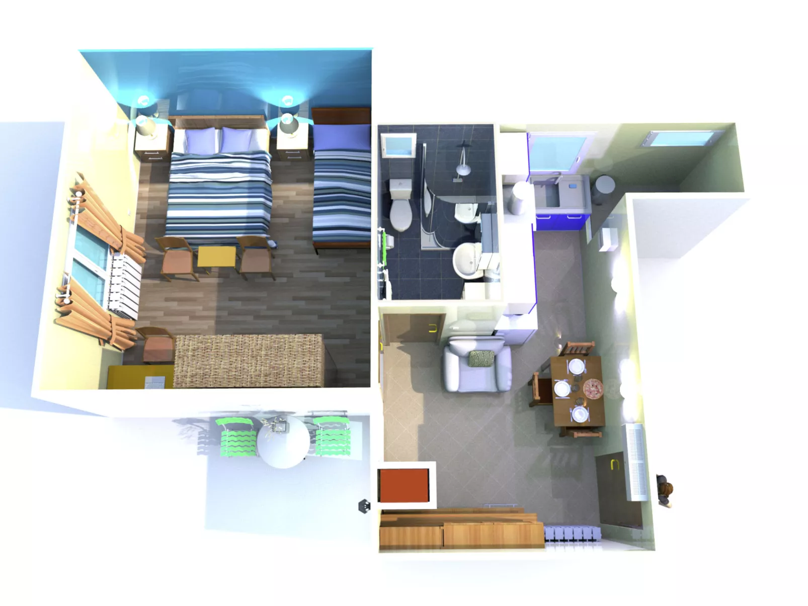 Wohnung mit Balkon-Binnen