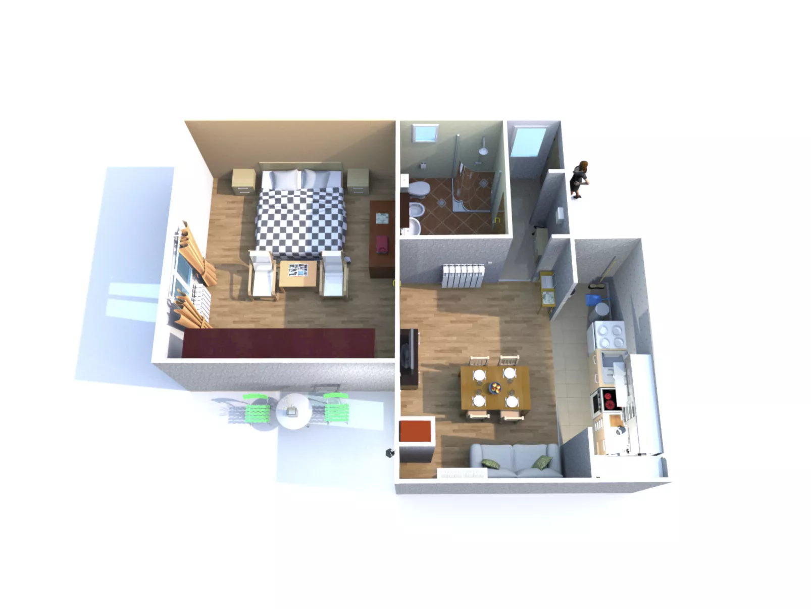 "Gemütlicher Garten" mit Terrasse-Binnen