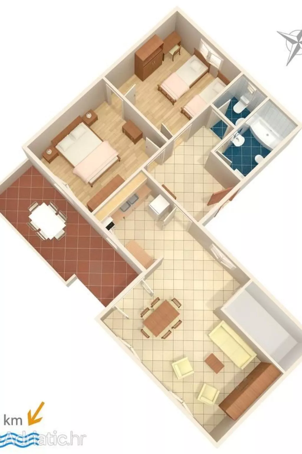 Apartment in Pula, Kroatien mit hohen Gästebewertungen-Binnen