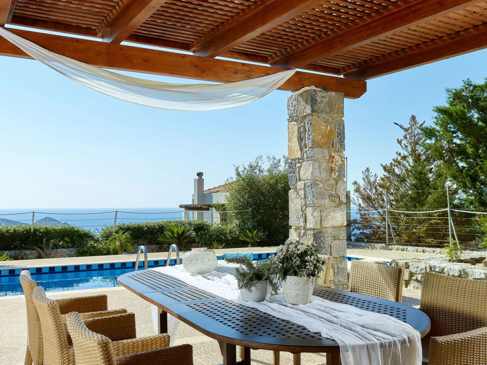 In Geropotamos mit Sonnenterrasse-Buiten