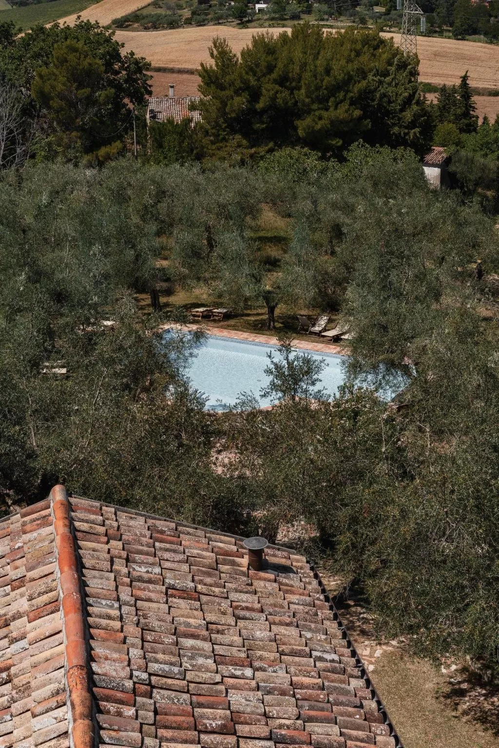 Studio-Apartment mit Garten, Grill, Pool und Aussicht-Buiten