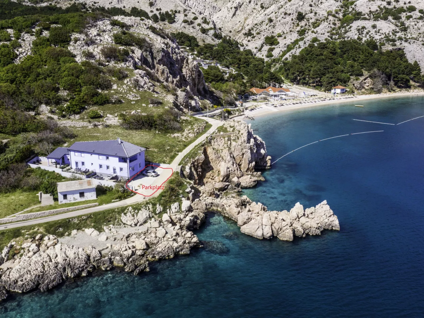 Wohnung in Baška mit Terrasse-Buiten