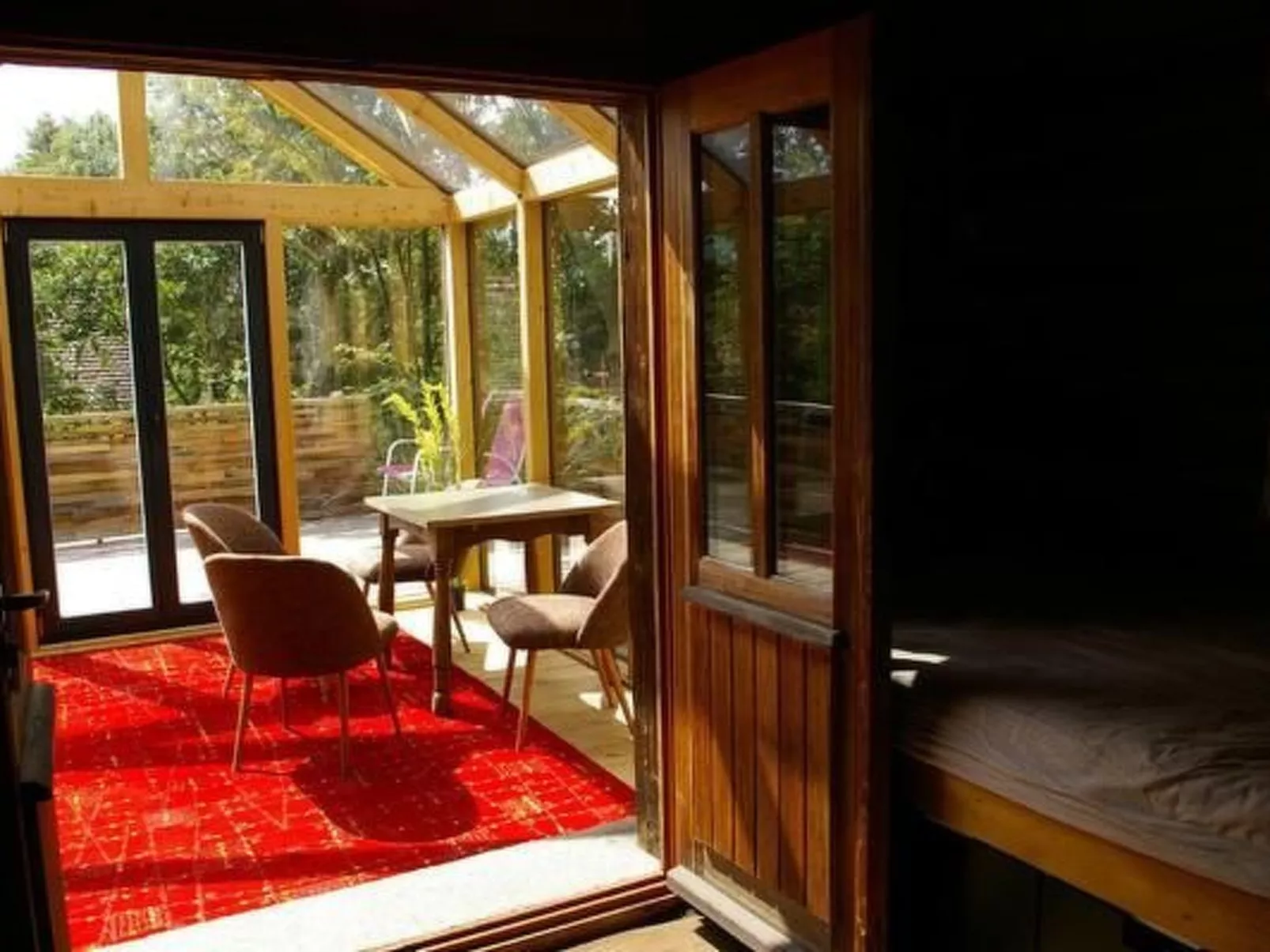 Blockhaus in Gajówka mit Kaminofen-Binnen