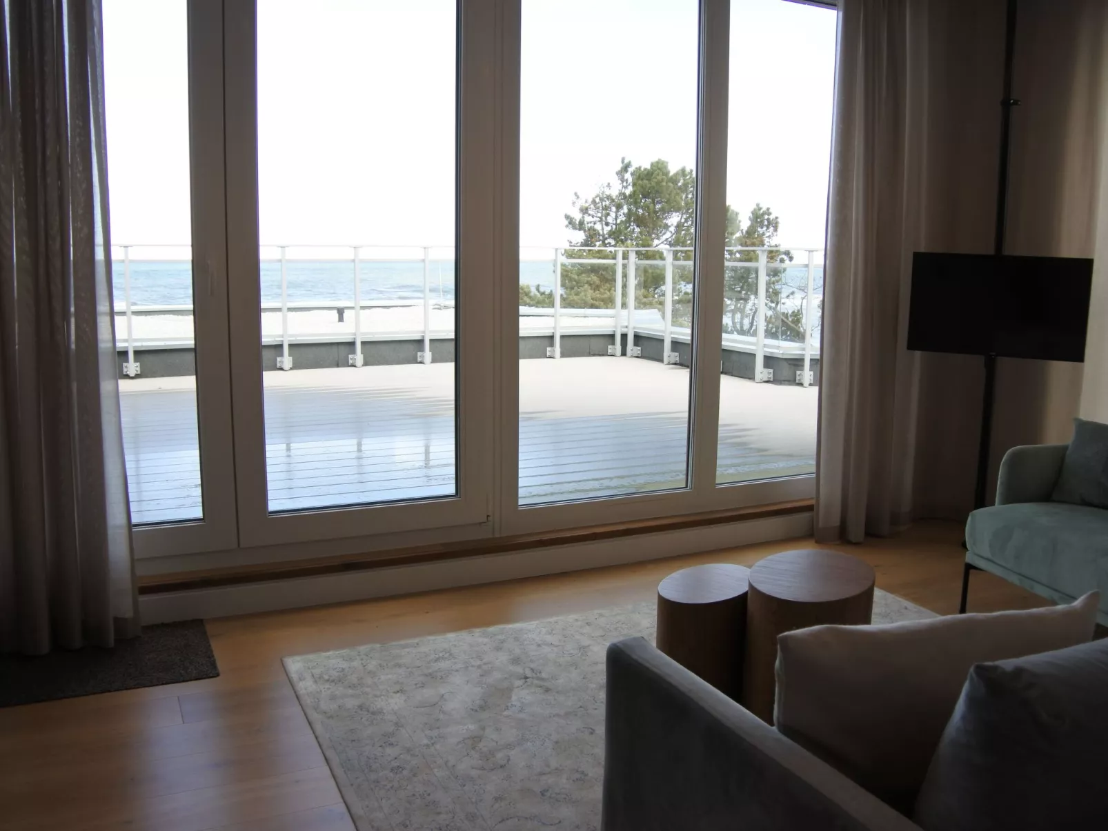 Appartement in Gąski mit Terrasse-Buiten