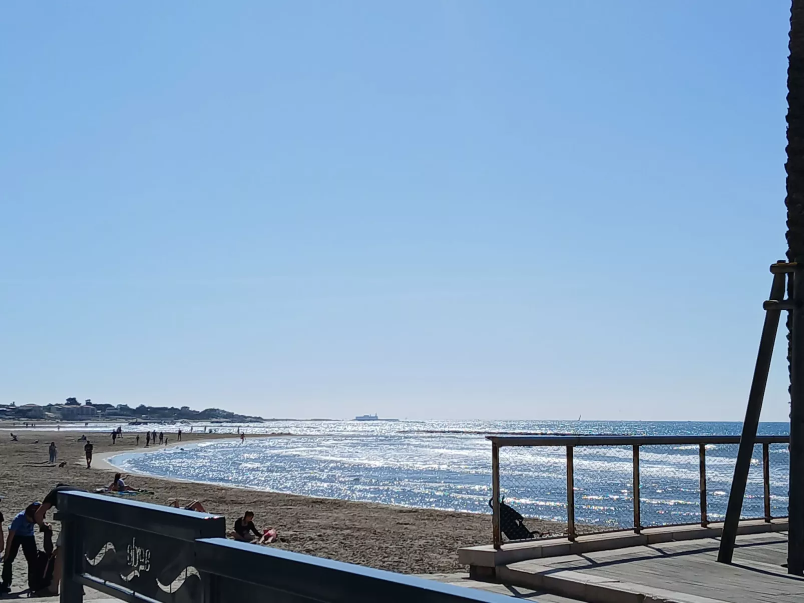 Mobilheim "Les Dunes" mit Blick auf das Wasser-Buiten