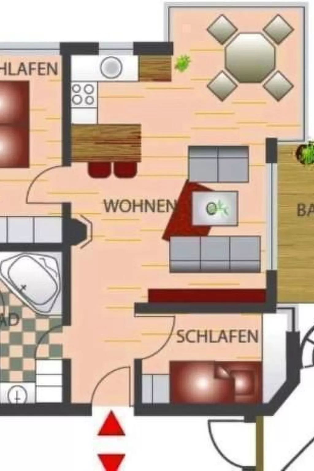 Wohnung in Strandnähe mit Sauna und Kamin - Binnen