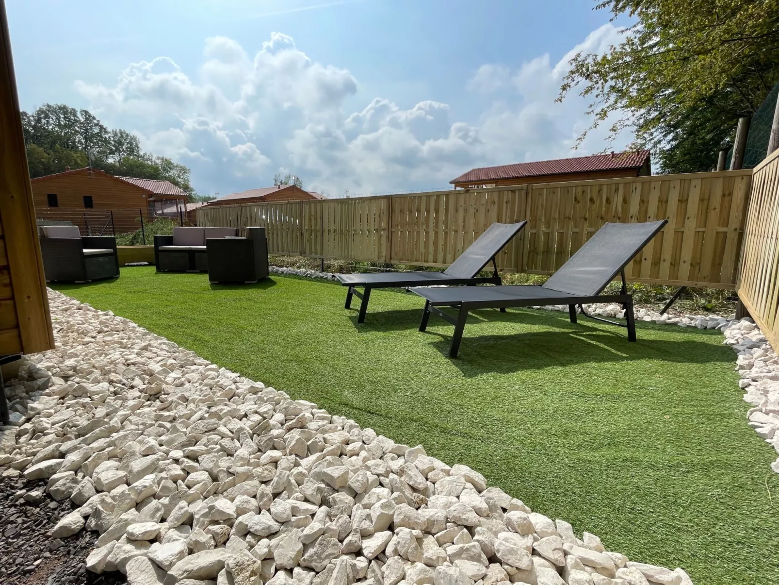 "chalet a giffaumont" klimatisiert am LAC DU DER-Buiten