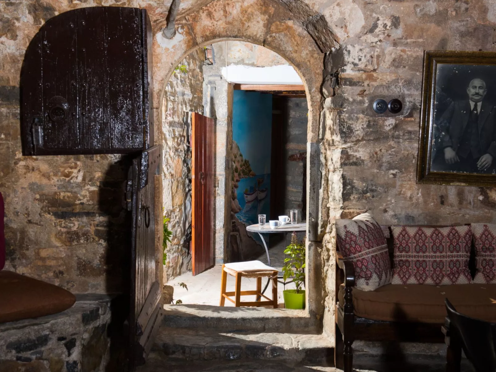 Authentisches Kreta Elounda Haus mit Meerblick Margarita-Binnen