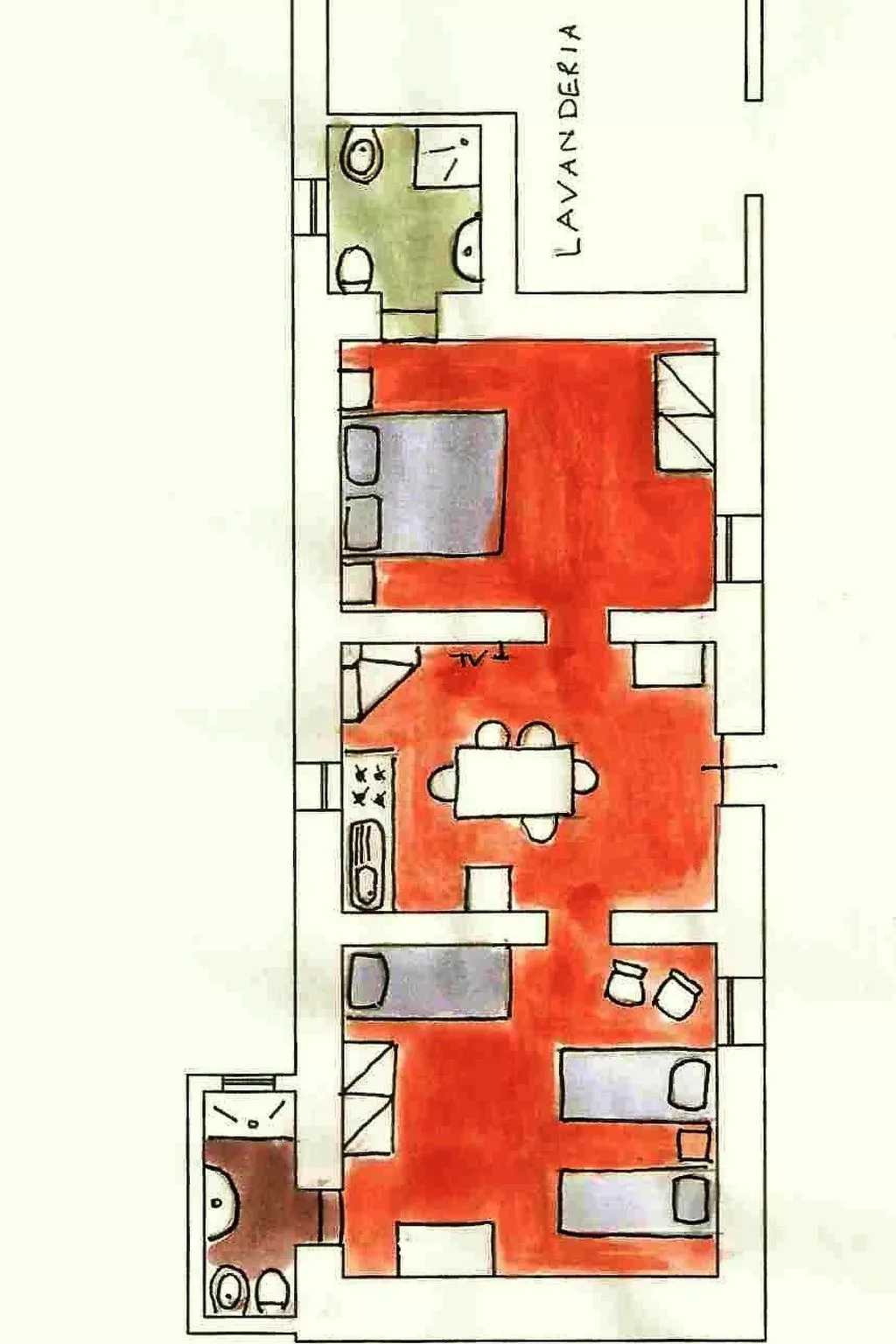 Wohnung 'Dispensa' mit Terrasse-Binnen