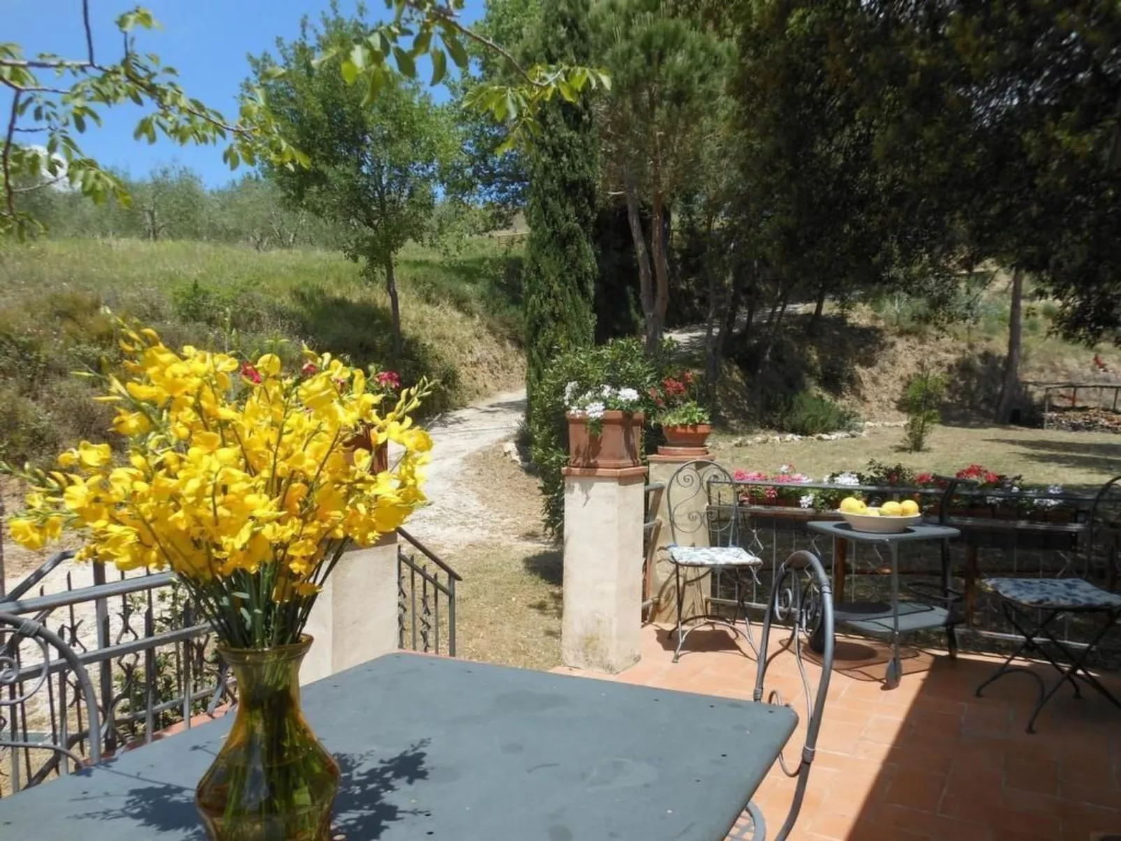 Casa Mulinello, Blick auf das Tal von Montepulciano-Buiten