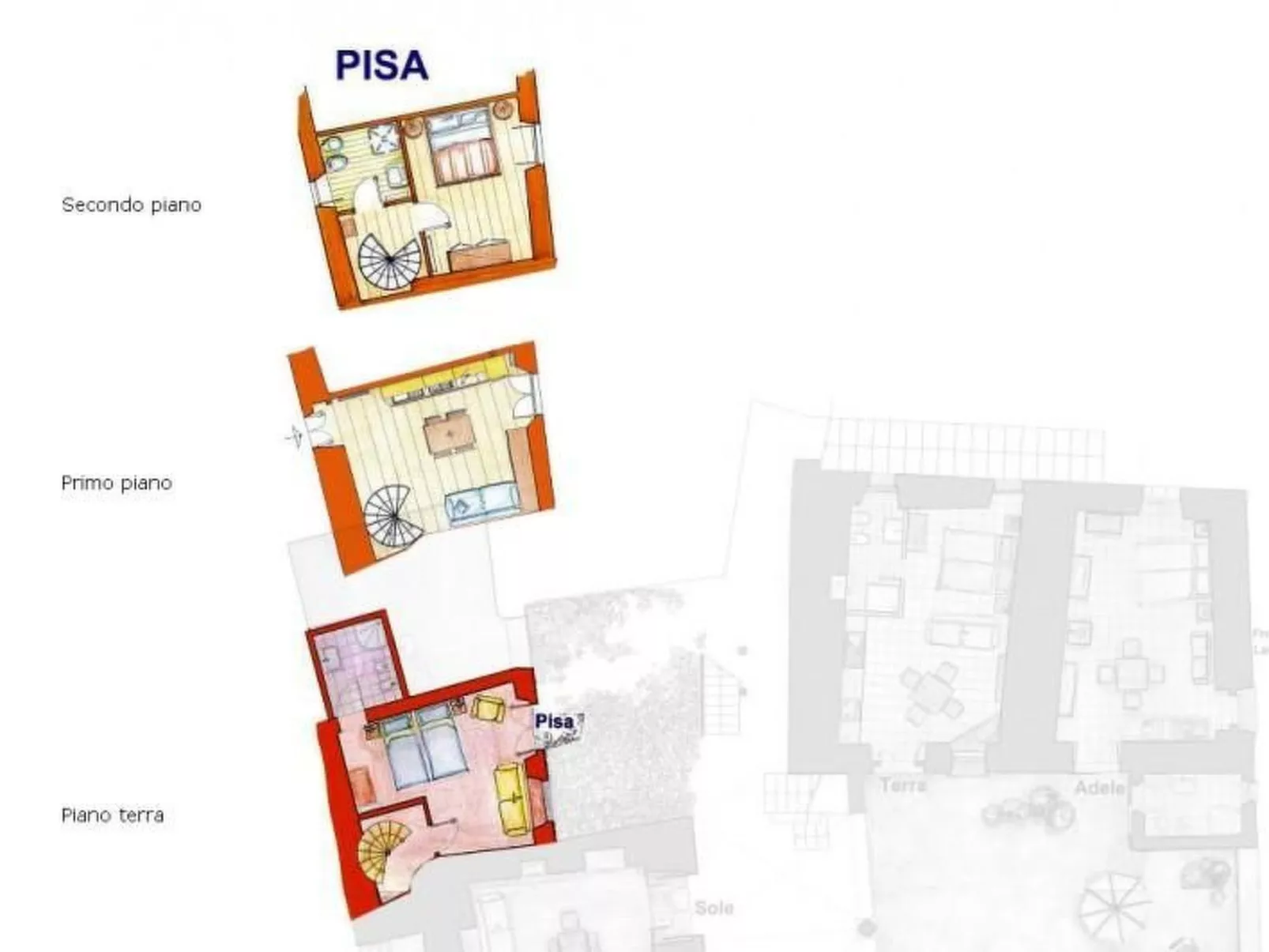 Dreistöckiges Apartment in einem historischen Gebäude-Binnen