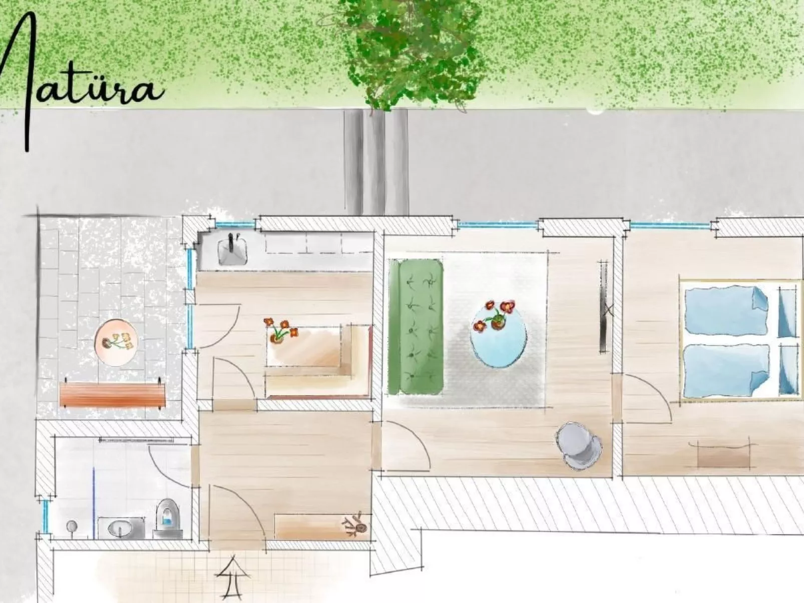 Villa Fried, Natüra - Binnen