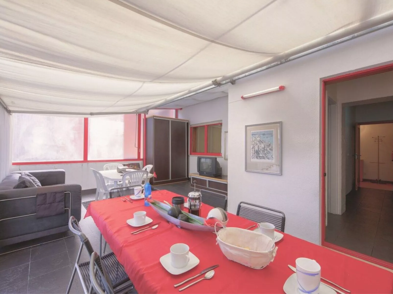 Wohnung mit Terrasse 100m vom Strand entfernt-Binnen