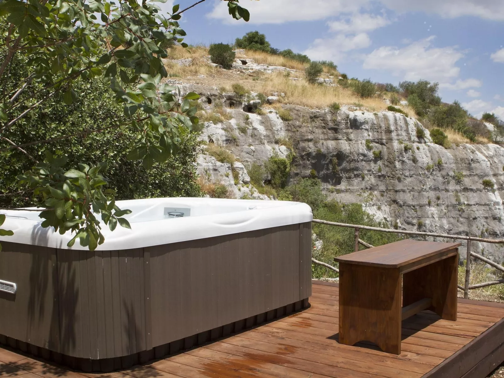 Komfortable Villa Castello - Blick auf Cava d'Ispica-Buiten