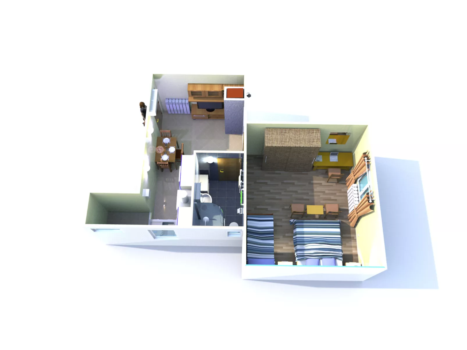 Wohnung mit Balkon-Binnen