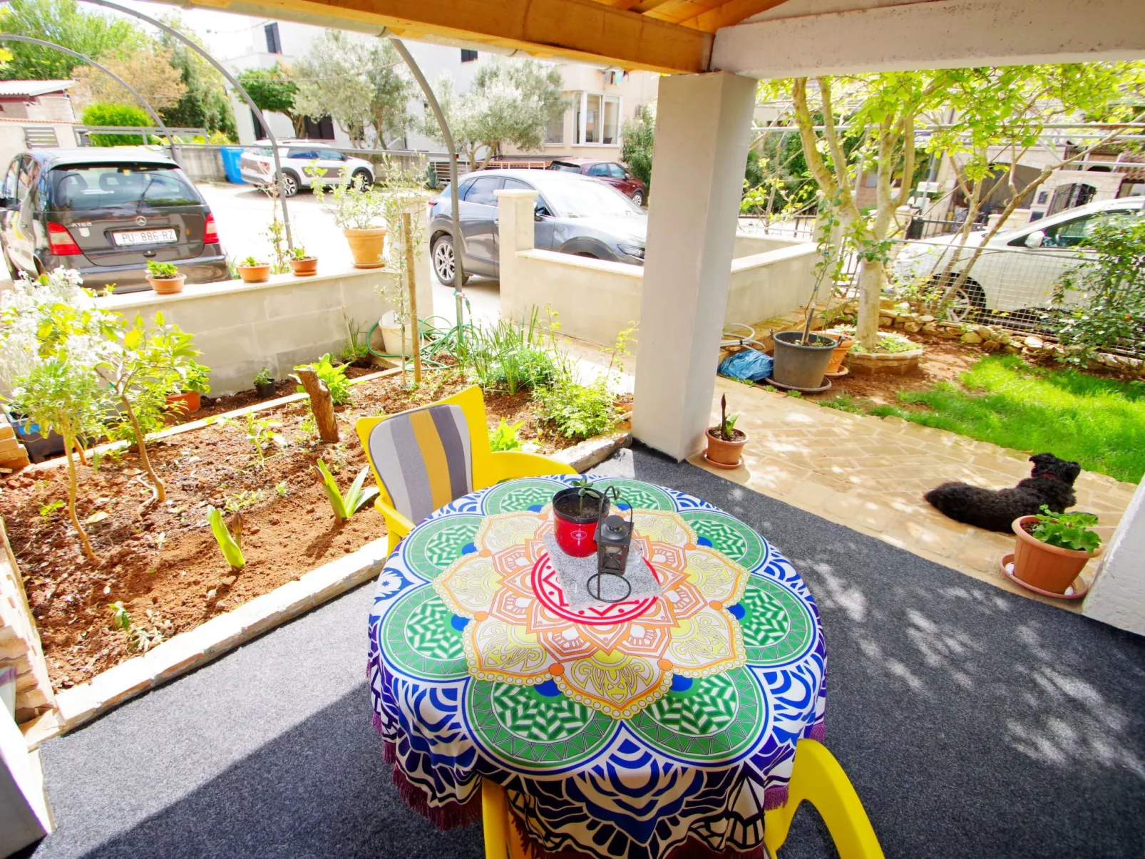 Studio "Goga" mit Terrasse, 800 m vom Strand entfernt-Buiten