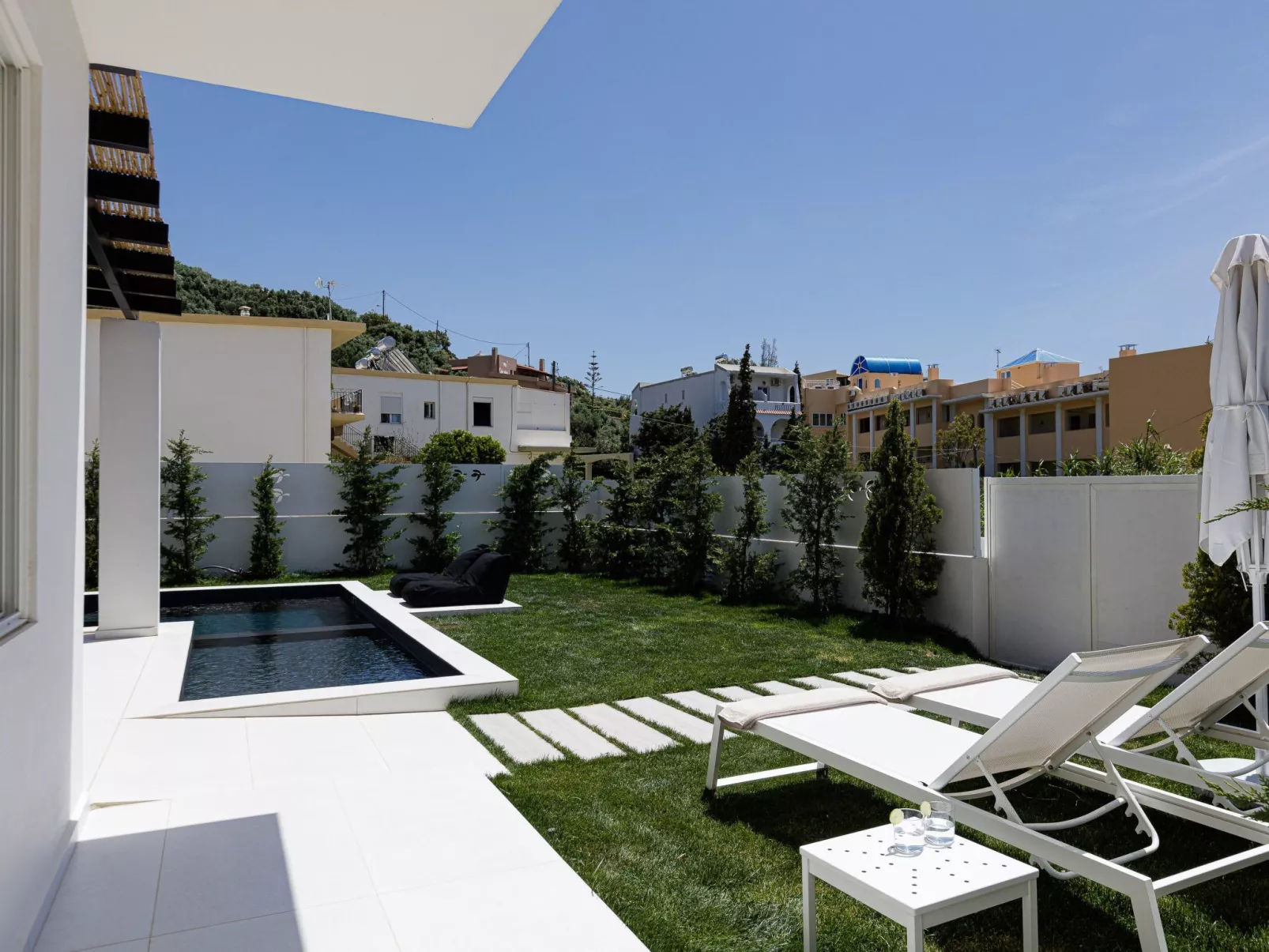 In Plakias mit privatem Parkplatz-Buiten