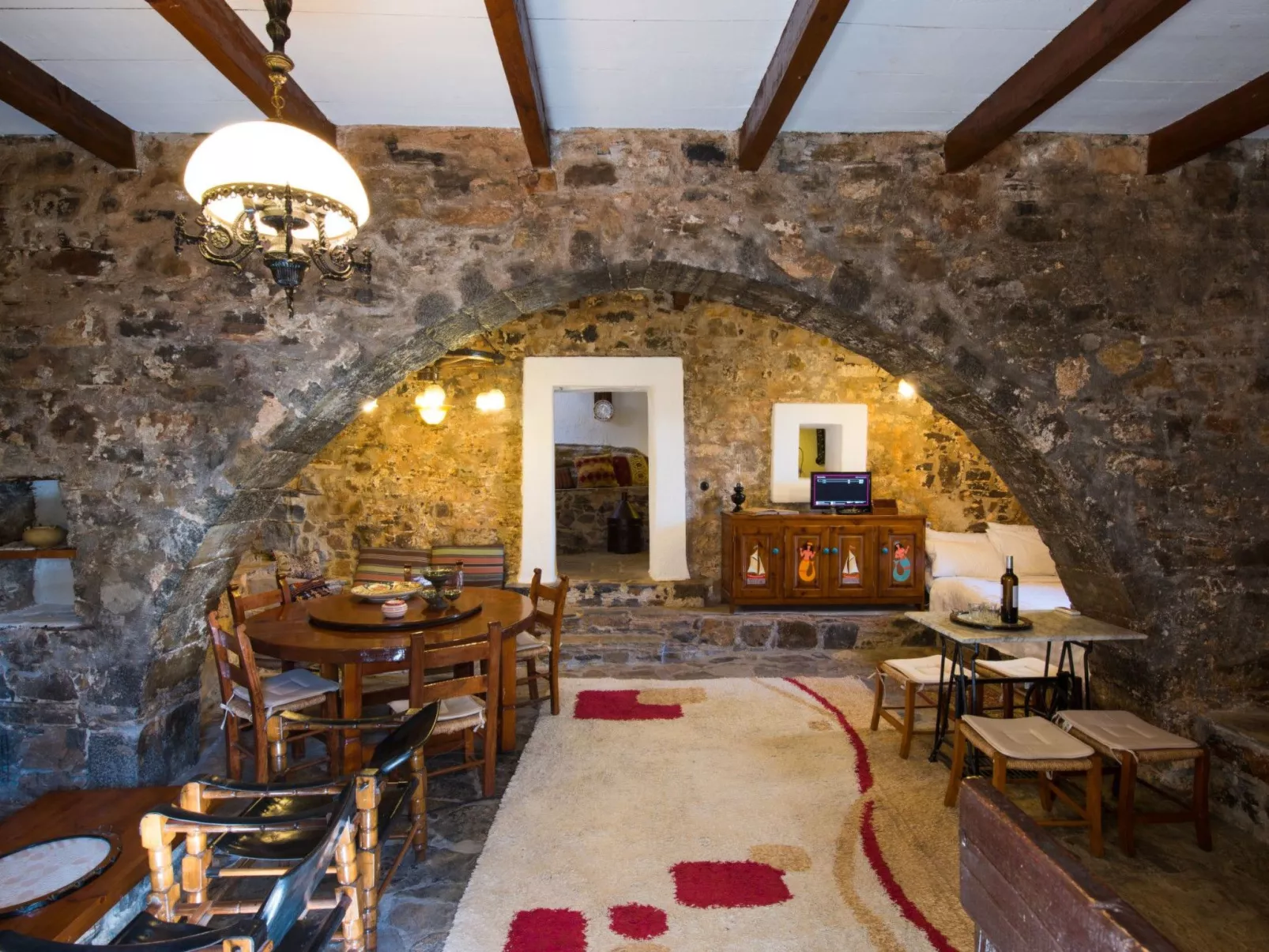 Authentisches Kreta Elounda Haus mit Meerblick Margarita-Binnen