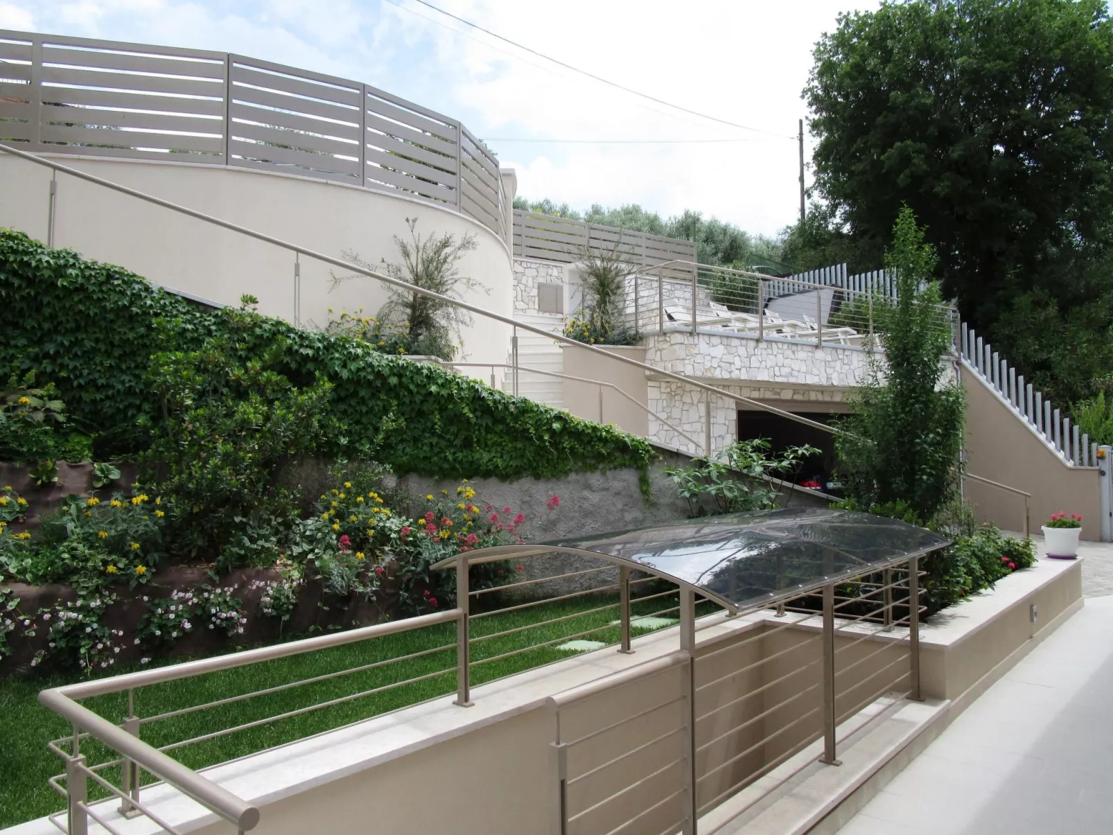 Flacher Sonnenaufgang-Buiten