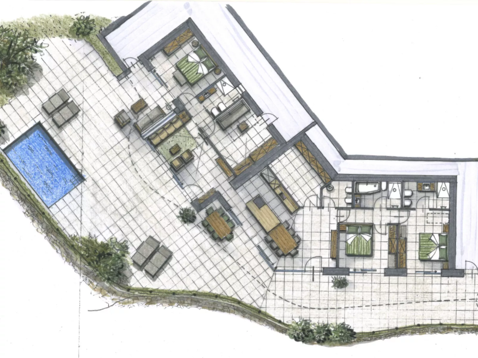 Alleinstehende Villa mit Pool und Traumaussicht-Binnen