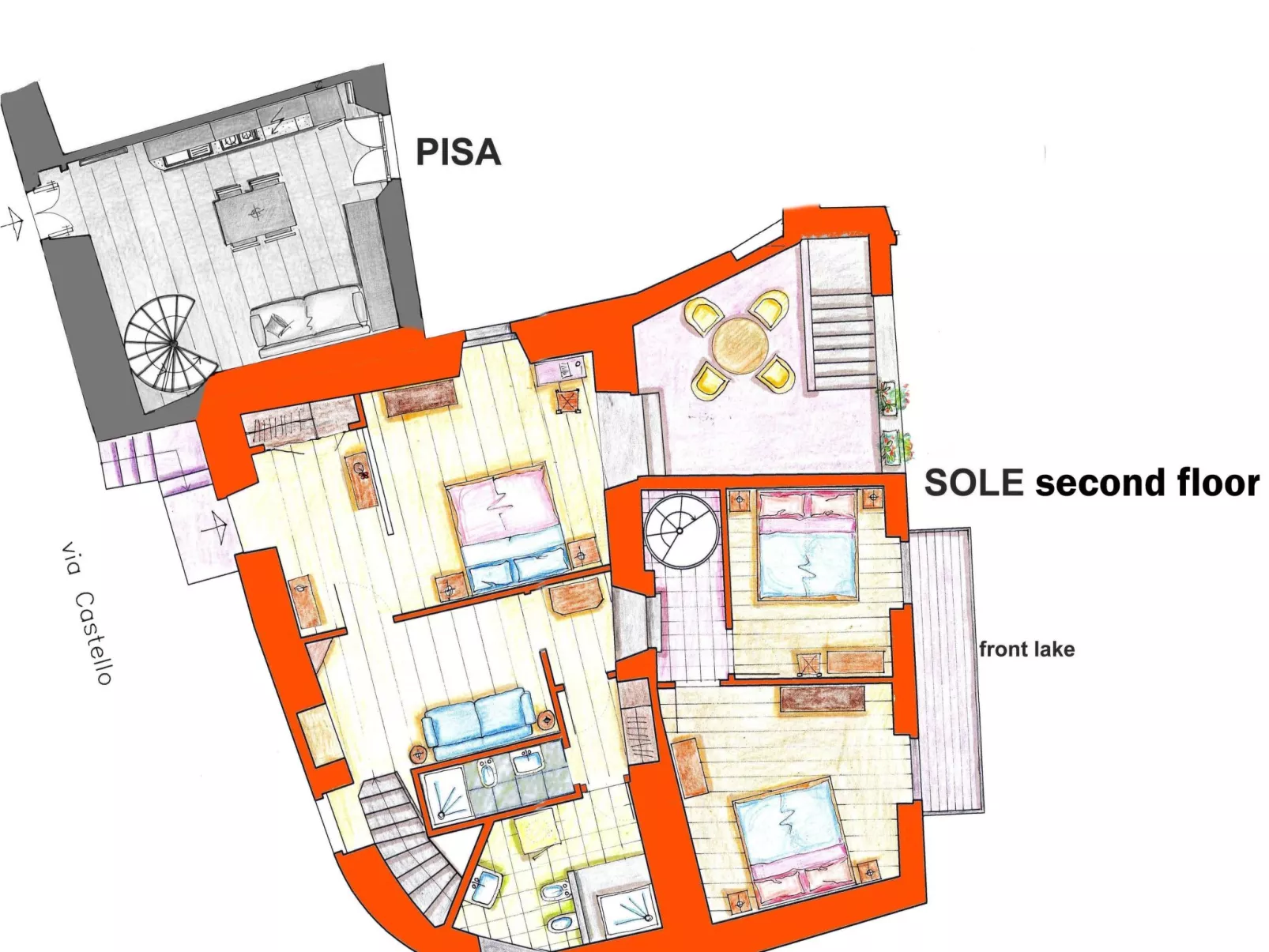 Historisches Haus mit Seeblick-Binnen