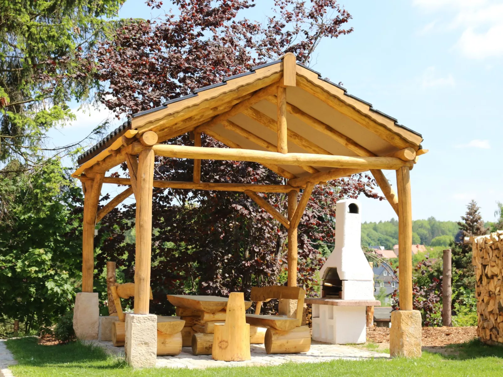 Studio-Appartement mit Bergblick-Buiten
