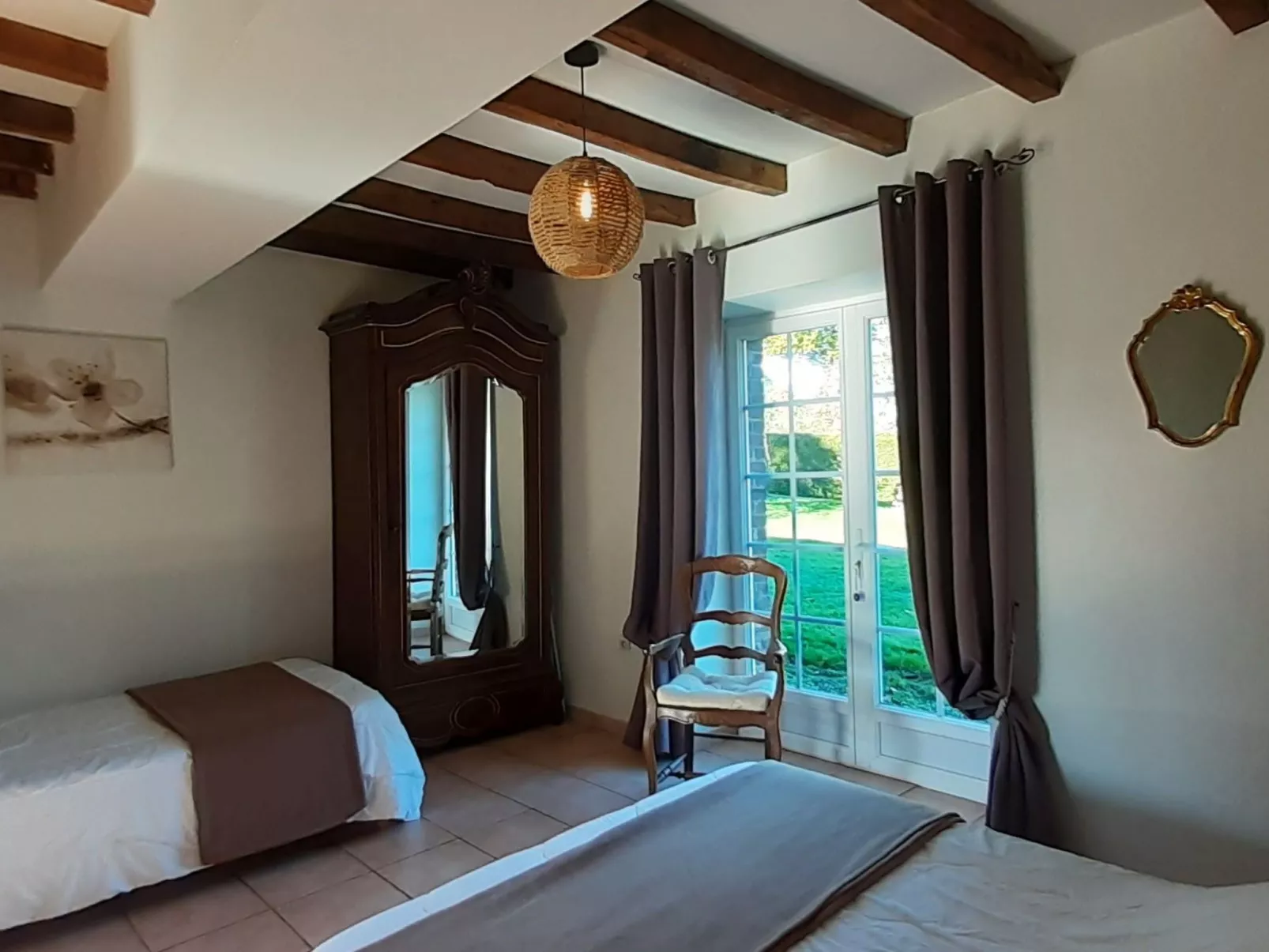 Normannisches Ferienhaus mit Charme les châtaigniers 1 Zimmer-Binnen