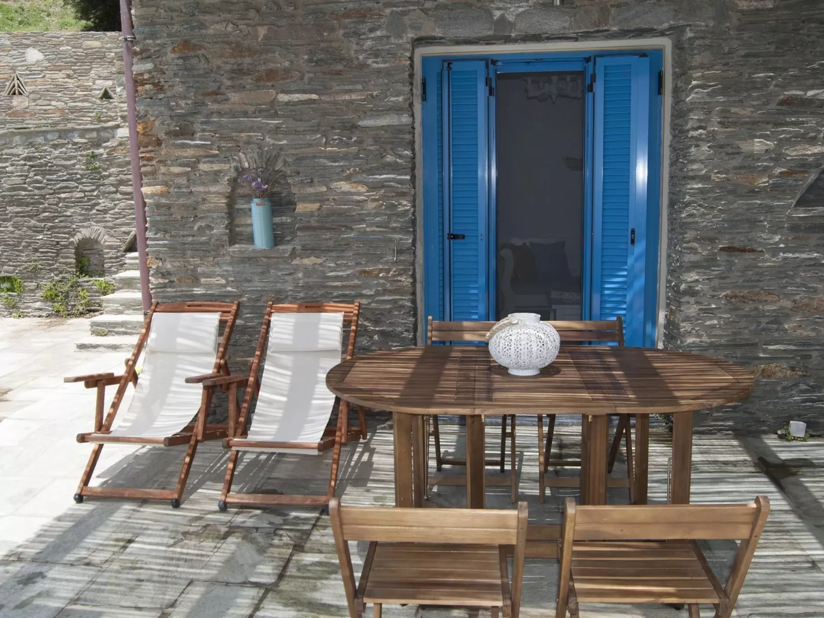 Ferienvilla "Anemos" mit Infinity-Pool-Buiten