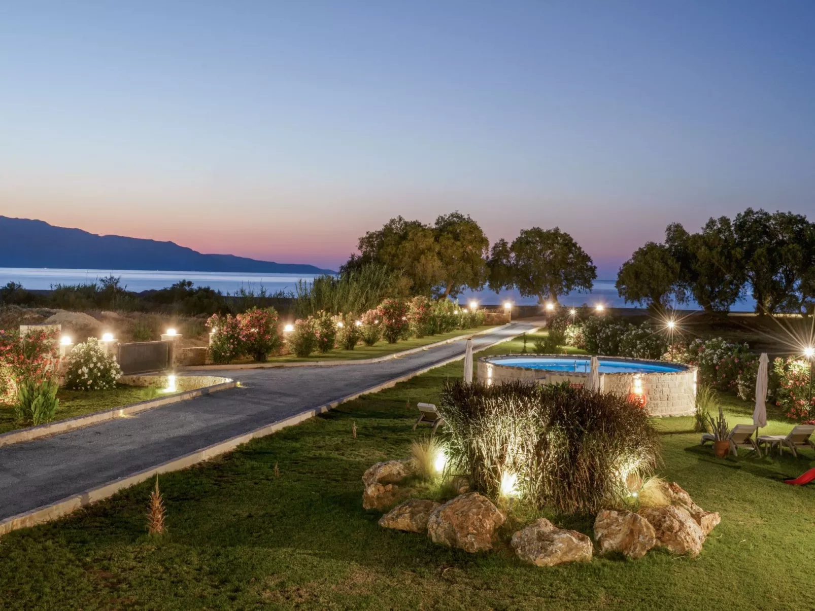 Neue Strandvilla SixStars in Chania, mit Sauna-Buiten