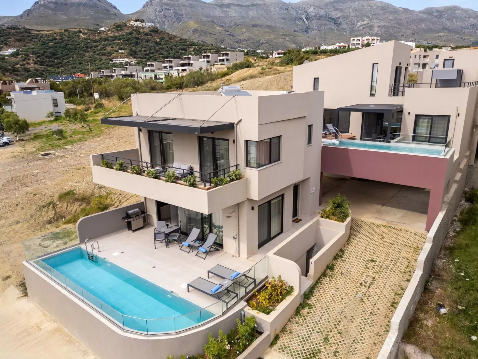 Neue Villa Anemoni mit privatem Pool, 100m zum Strand-Buiten