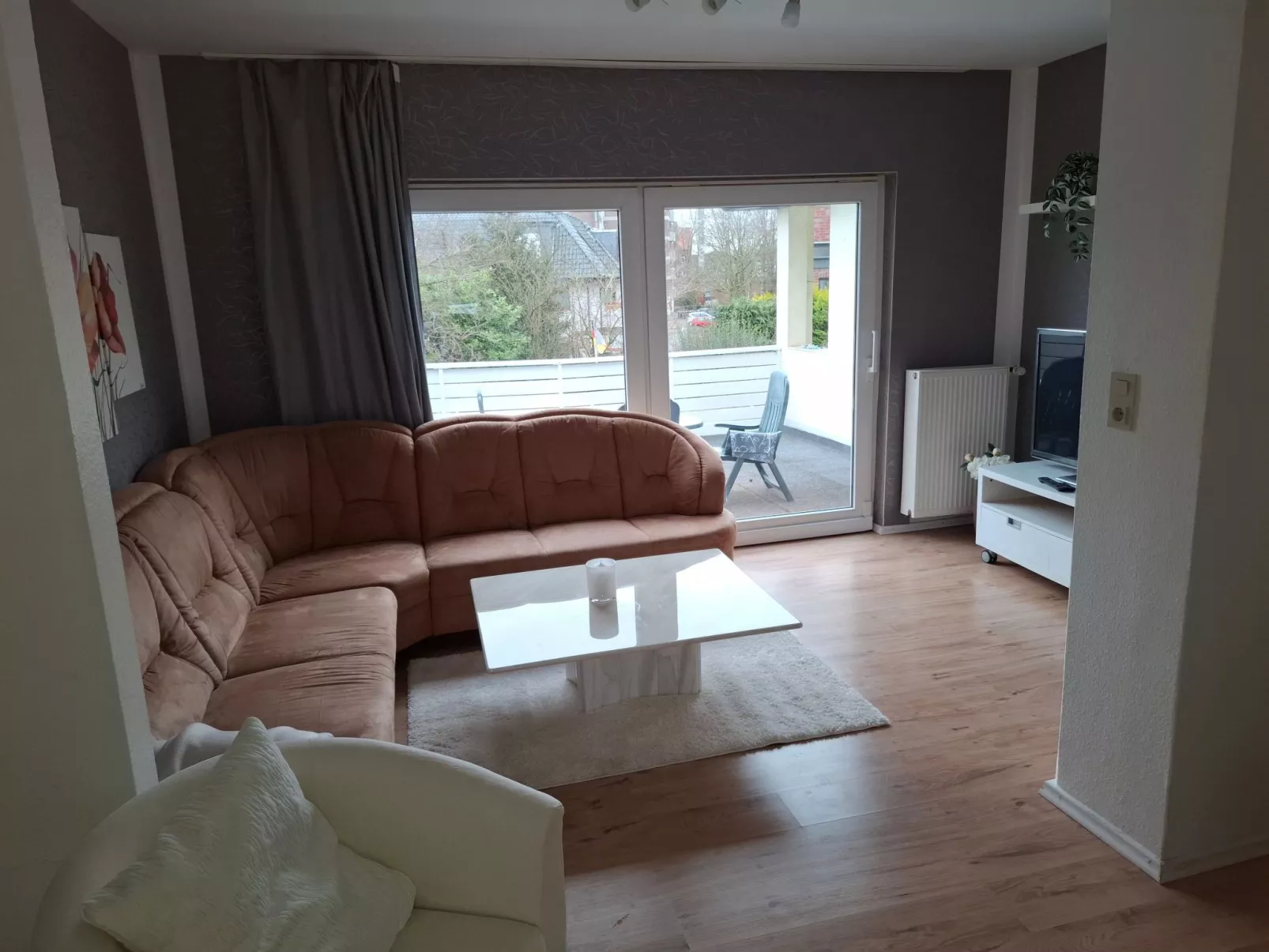 Private Ferienwohnung in Nordenham, großer Balkon