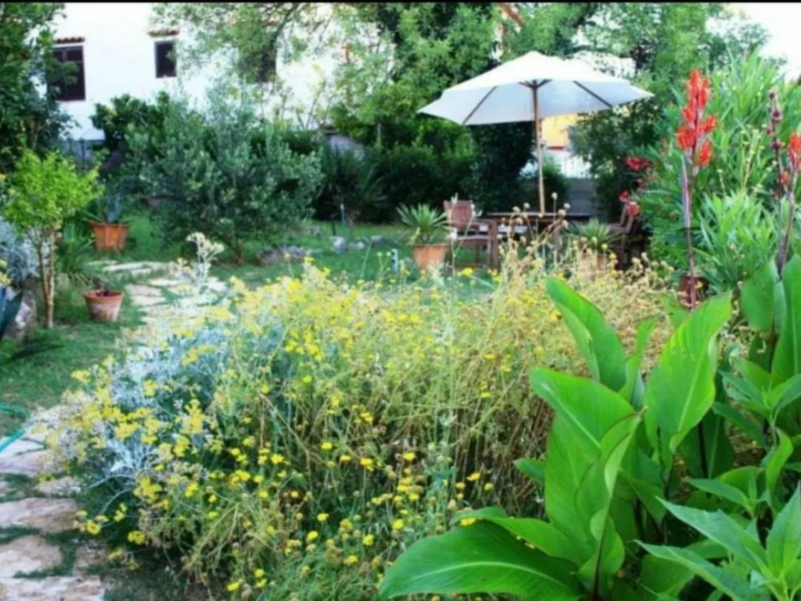 Steinhaus in Strandnähe mit Whirlpool-Buiten