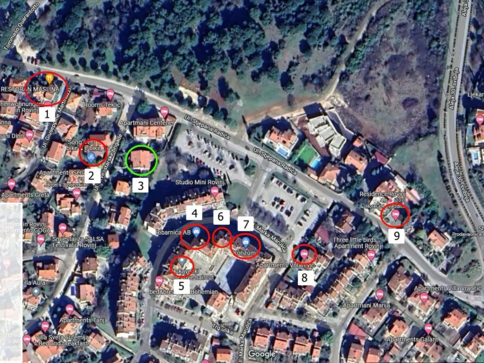 Wohnung 'Ivaana' mit Privatparkplatz-Buiten