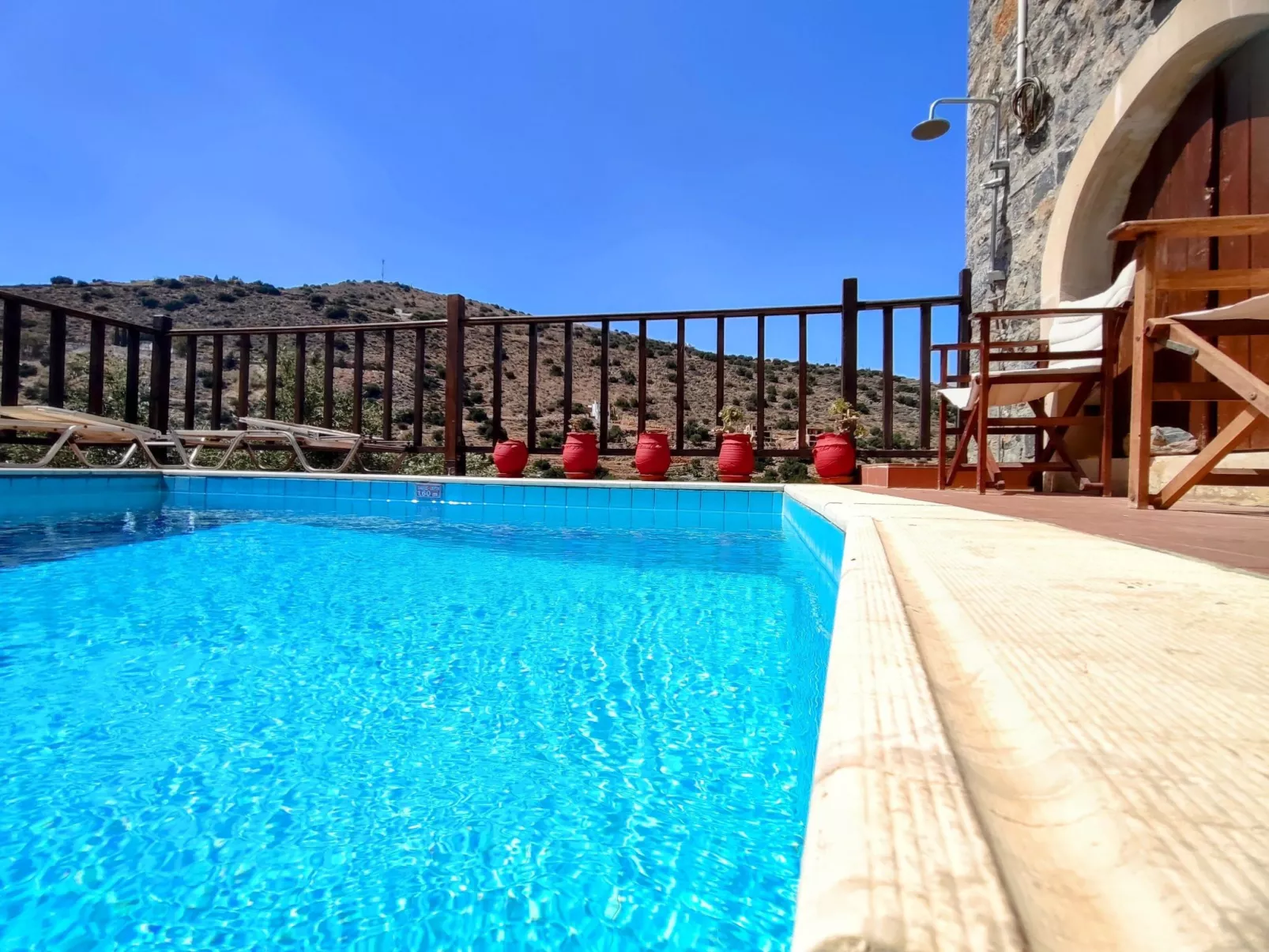 Steinhaus Erato Privater Pool Landschaftliche Kretische Ansichten-Buiten